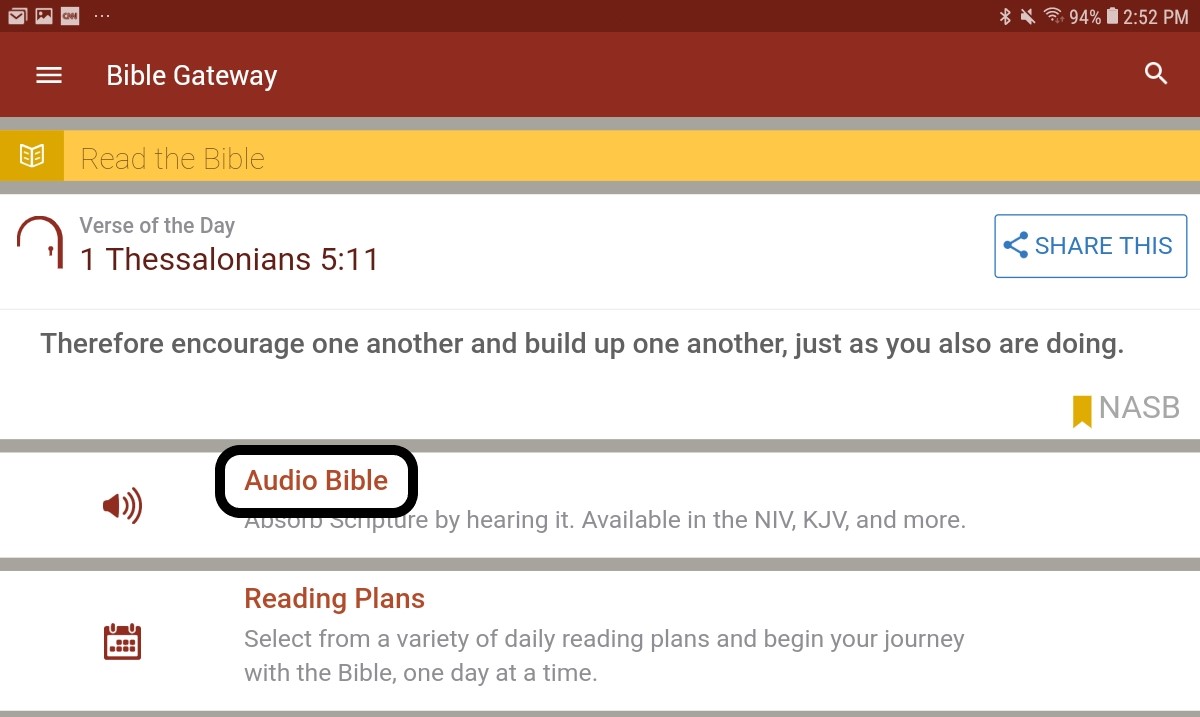 nasb audio bible biblegateway